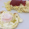 El cooksnap de Marieta cuando hizo Arroz con tomate y huevos fritos.