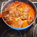 El cooksnap de sergio marcos amaro cuando hizo Carrilladas al Vino tinto con Chocolate.
