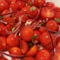 Miss Fluffy's Cooking (Angie's Italian Cooking)'s cooksnap of when they made Tomato, red onion, basil and balsamic salad.