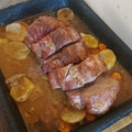 El cooksnap de mariel Alegre cuando hizo Bondiola de cerdo a la cerveza al horno.