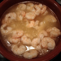 El cooksnap de Sandra cuando hizo Langostinos al ajillo.