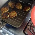 El cooksnap de Sandra Pereira cuando hizo Buñuelos de acelga y cebolla de verdeo.