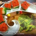 Kumkum Chatterjee's cooksnap of when they made Tricolor Sooji Burfi.