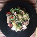 El cooksnap de Raquelilla cuando hizo Calabacín con champiñones salteados.