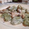 El cooksnap de Gabriela Vuillermoz cuando hizo Ñoquis de espinaca y papa con salsa de puerros.