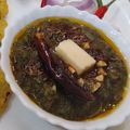 Priya Mulchandani का कुकस्नैप जब उन्होंने पंजाबी स्टाइल सरसों का साग (Punjabi style sarson ka saag recipe in Hindi) बनाया था।