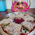 pinky makhija's cooksnap of when they made Nariyal Pak.