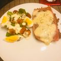 El cooksnap de Marian cuando hizo Milanesas (SIN pan rallado) a la napolitana con ensalada tibia de calabazas.