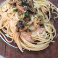 El cooksnap de Maricarmen Meza cuando hizo Spaghetti con camarón.
