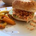Sophie V.'s cooksnap of when they made Pulled Lachs Burger mit Honig-Senf Creme.