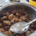 El cooksnap de Almudena Collado cuando hizo Pechuga de pavo al vino tinto.