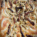 El cooksnap de Mabi cuando hizo Cena italiana: Focaccia y tabla antipasti con Aperol.