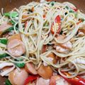 รูป Cooksnap ของ Pinporn Na Wandee เมื่อเขาทำ สปาเก็ตตี้ผัดขี้เมาทะเล