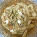 El cooksnap de Sara García Ramajo cuando hizo Pasta caprese con olivas kalamata.