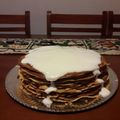 El cooksnap de Leylén Russo cuando hizo Rogel de dulce de leche.