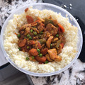 El cooksnap de Estefania G cuando hizo Pollo con arroz receta más fácil, rica y rápida /comida de Marruecos.