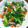 庭秀 的 綠花椰炒香菇 cooksnap