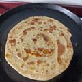Preeti Chawla 's cooksnap of when they made Namak Ajwain Paratha.