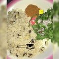 Princess Amrah's cooksnap of when they made Rice and beans with salad.