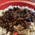 El cooksnap de Denisse López Zárate cuando hizo Feijao con timbal de arroz.