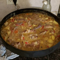 El cooksnap de Carlos Hugo Boroni cuando hizo Bondiola al disco con cerveza y papas.