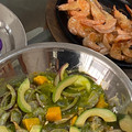 El cooksnap de Olga Melendez cuando hizo Aguachile de camarón en salsa de mango.
