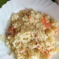 El cooksnap de Rafricana cuando hizo Arroz frito con salmón ahumado.