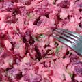 El cooksnap de Michelle cuando hizo Ensalada de remolacha, huevo duro y papa (Ensalada rusa).