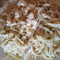 El cooksnap de Andrea Rueda cuando hizo Pasta con salsa Alfredo.