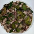 Cooksnap dari Bintang Zahira untuk resep Cumi asin pedas serba ijo