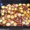 Cooksnap από Elenaaaki στη συνταγή Λουκάνικα και baby πατάτες με μουστάρδα, μέλι και κρασί!