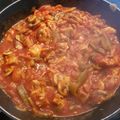 El cooksnap de Sonia Castillo cuando hizo Tofu con judías verdes y champiñones en salsa de tomate.