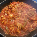 El cooksnap de Sonia Castillo cuando hizo Tofu con judías verdes y champiñones en salsa de tomate.