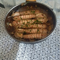 El cooksnap de ELOAN cuando hizo Galeras con ajos tiernos.
