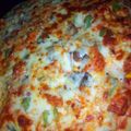 Sadaf Abdul Karim's cooksnap of when they made Colorful chicken pizza #4weekchallenge#.