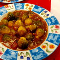El cooksnap de Fran cuando hizo Coles de Bruselas en salsa.