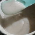 El cooksnap de MeeL! Orione cuando hizo Salsa blanca vegana.