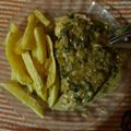 El cooksnap de Val De Jesus cuando hizo Pollo con salsa de verdeo.