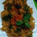Mamta Rastogi's cooksnap of when they made Protein rich biryani.