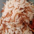 El cooksnap de Oriana Brito cuando hizo Arroz con fideos (cabellos de ángel).