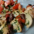 El cooksnap de Andrea Sorbara cuando hizo Brochettes de carne, pollo y verduras al horno.
