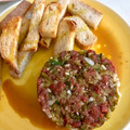 El cooksnap de Irene-Guirao cuando hizo Steak tartar.