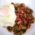 El cooksnap de Mariluz cuando hizo Habas fritas con jamón y huevo.