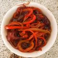 El cooksnap de Fernando Hernandez cuando hizo Morrón y cebolla caramelizado.