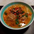 El cooksnap de Alexandra Valdez cuando hizo Albóndigas con fideos.
