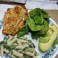 atmolina00's cooksnap of when they made Panko Crusted Chicken Stuffed W/ Ricotta, Spinach, Tomato & Basil.