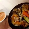 El cooksnap de Erikillo cuando hizo Parrillada de verduras con salsa Romesco.