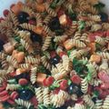 Holly's cooksnap of when they made Italian pasta salad.