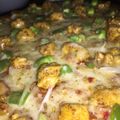 Mrs Farhan's cooksnap of when they made Chicken Tikka Pizza.