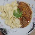 El cooksnap de karen elizalde cuando hizo Ragú de lentejas y fideos vegano 🌿🍛.